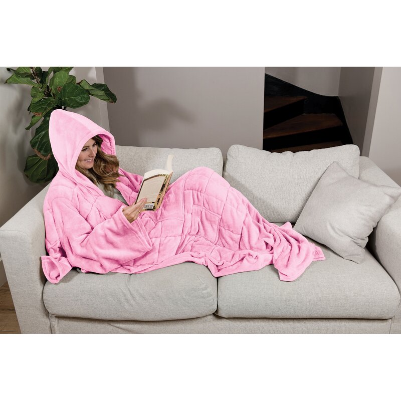 ELLA JAYNE Wearable Weighted Snuggle Blanket on sale Retail $126 Pink